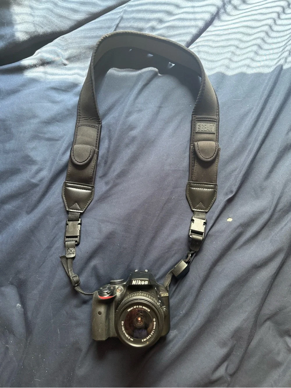 Nikon DSLR with Padded Black Camera Neck Strap